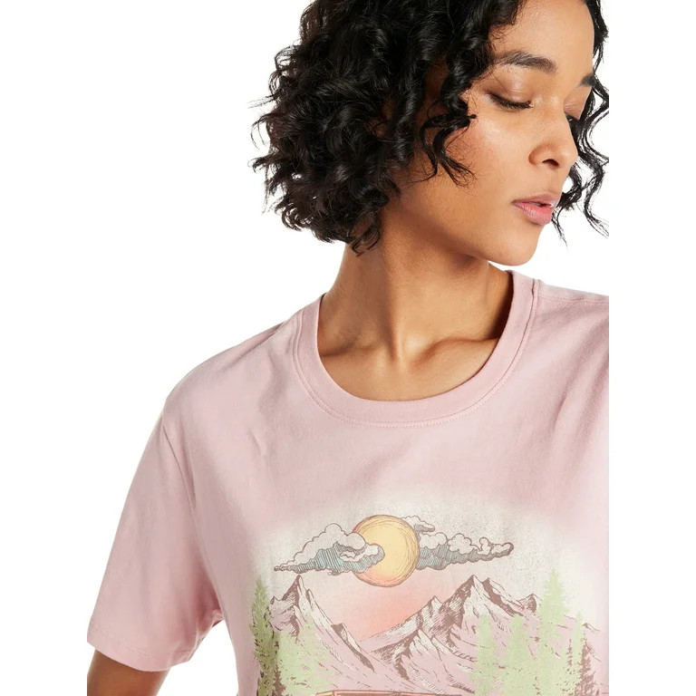 Time and Tru Women's Ford Bronco and Mustang Graphic Tees with Short Sleeves, 2-Pack, Sizes XS-XX... | Walmart (US)