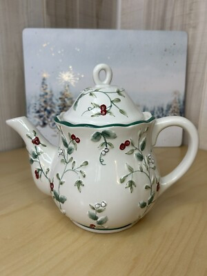 PFALTZGRAFF WINTERBERRY TEAPOT CHRISTMAS HOLIDAY HOLLY BERRY   | eBay | eBay US