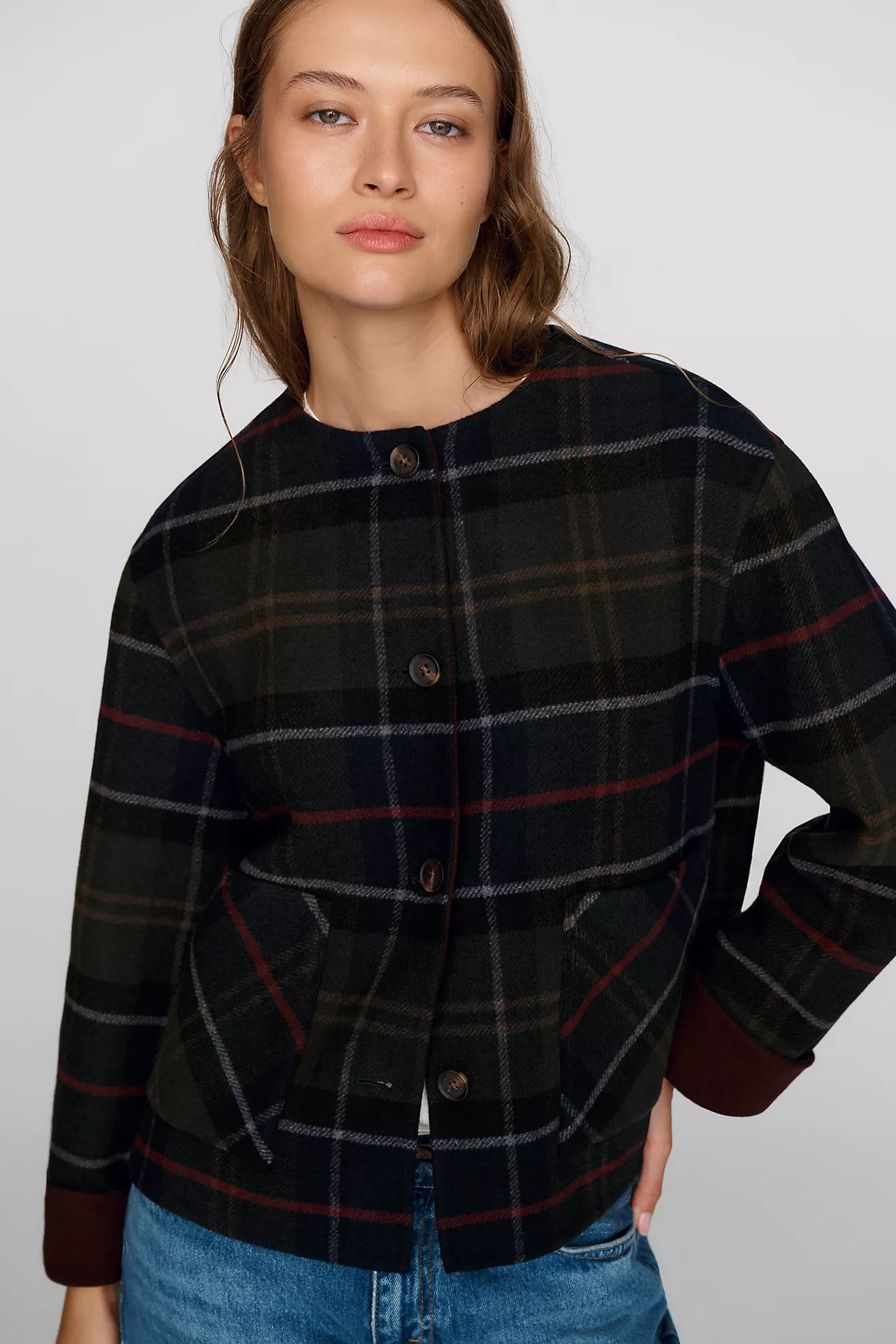 Barbour Marlow Wool Blend Overshirt | Anthropologie (US)