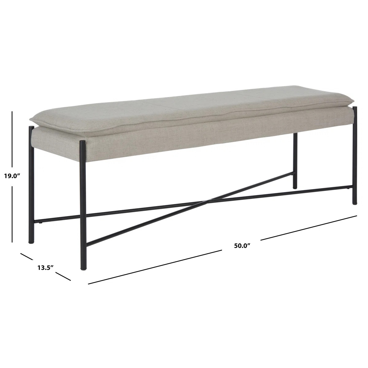 Landers 50" Upholstered Bench | Wayfair North America