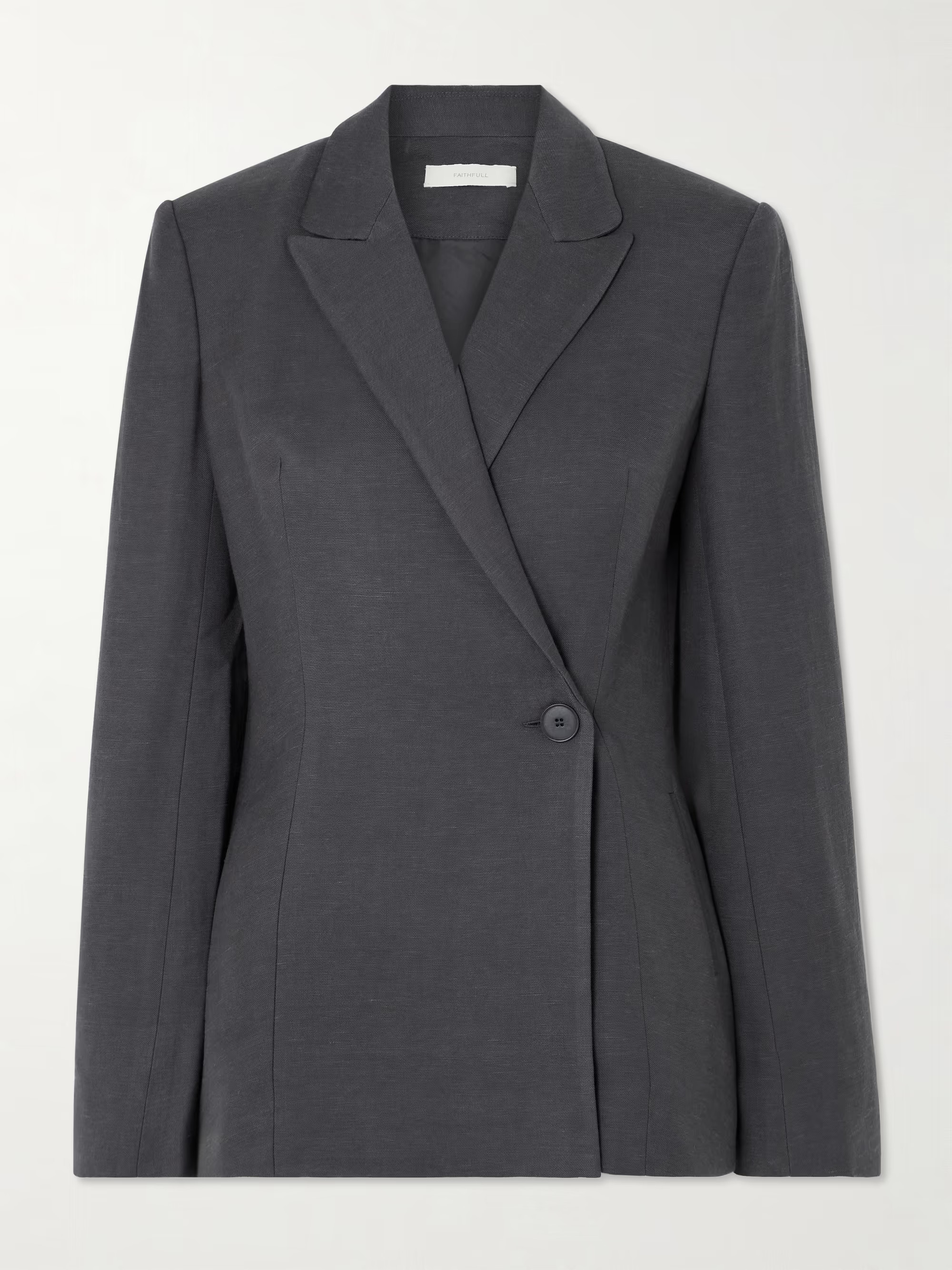 Enna asymmetric woven blazer | NET-A-PORTER (UK & EU)