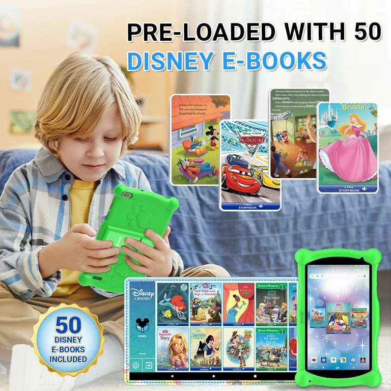 Contixo 7" Android Kids Tablet 32GB, Includes 50+ Disney Storybooks & Stickers, Protective Case w... | Walmart (US)