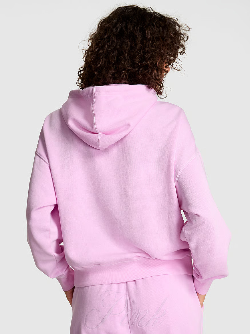 Buy Ivy Fleece Campus Half-Zip Hoodie, Hushed Lilac - Order Hoodies & Sweatshirts online - PINK U... | Victoria's Secret (US / CA )