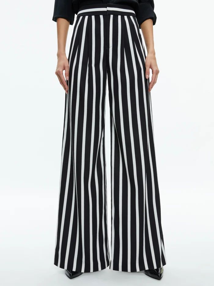 POMPEY HIGH WAISTED PLEATED PANTS | Alice + Olivia