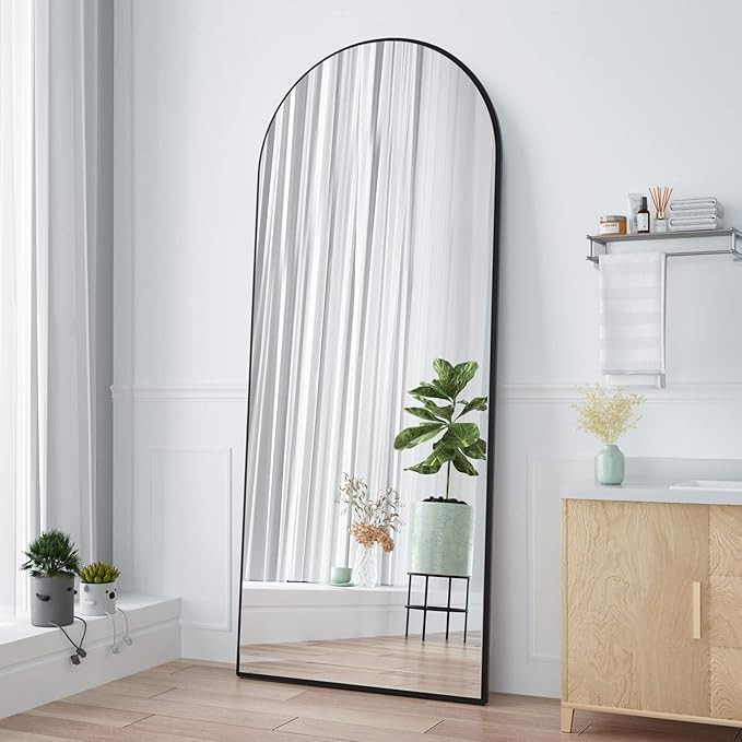 Manocorro 65"×24" Full Length Mirror, Arched Mirror, Floor Mirror with Stand, Full Body Mirror, ... | Amazon (US)