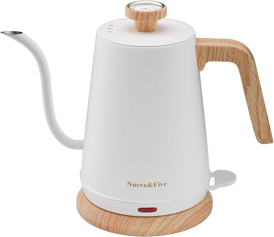 Nueve&Five Gooseneck Electric Kettle with Thermometer,Electric Tea Kettle 1L with Auto Shut-Off... | Amazon (US)