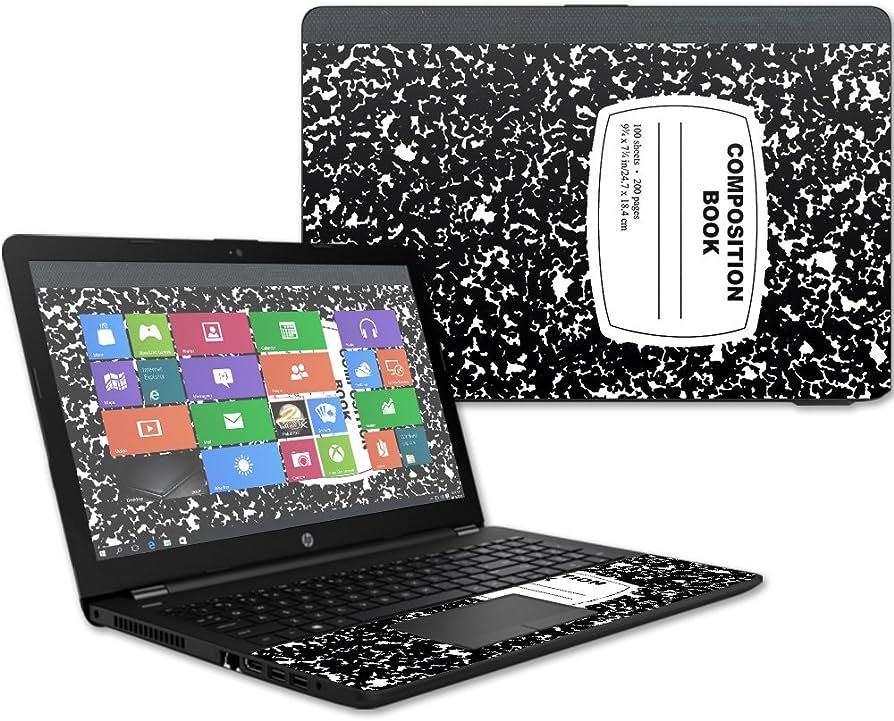 MightySkins Skin Compatible With HP 15t Laptop 15.6" (2017) - Composition Book | Protective, Dura... | Amazon (US)