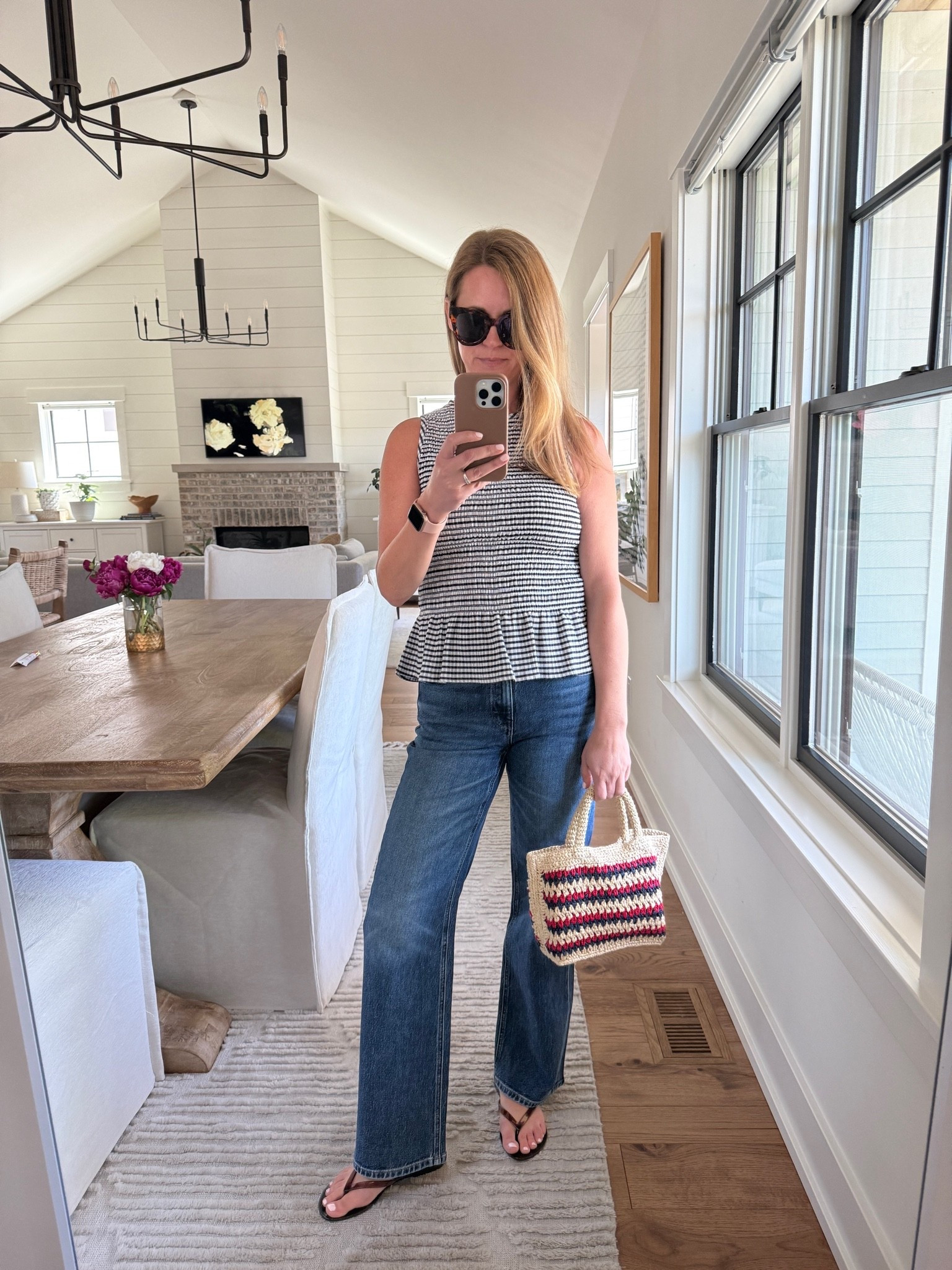 Top size small
Jeans size 26, SHORT

#LTKdayinmylife #LTKgrwm #LTKootd