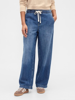 High Rise Easy Wide-Leg Jeans | Gap Factory