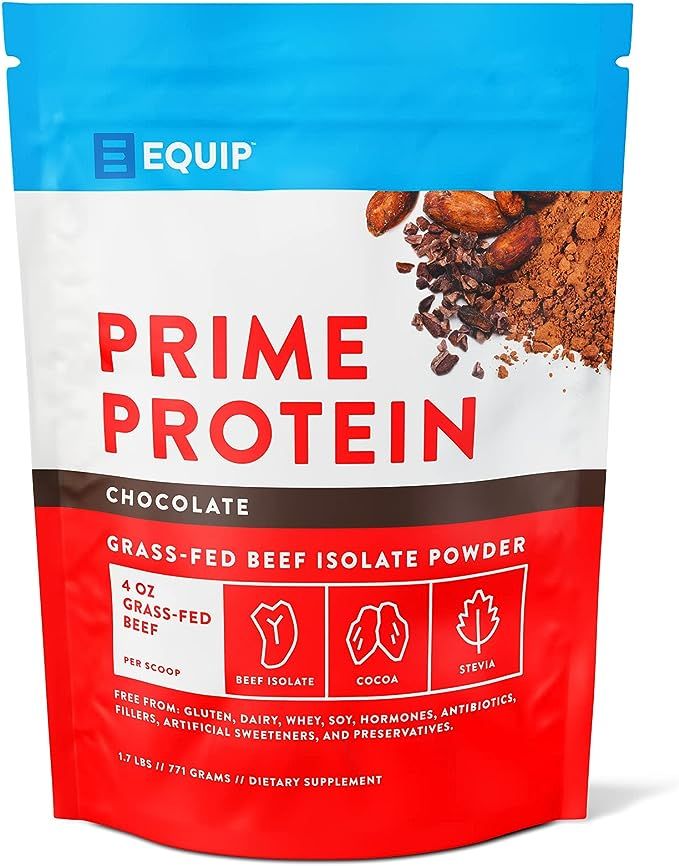 Equip Foods Prime Protein - Grass-Fed Beef Protein Powder Isolate -Paleo and Keto Friendly, Glute... | Amazon (US)