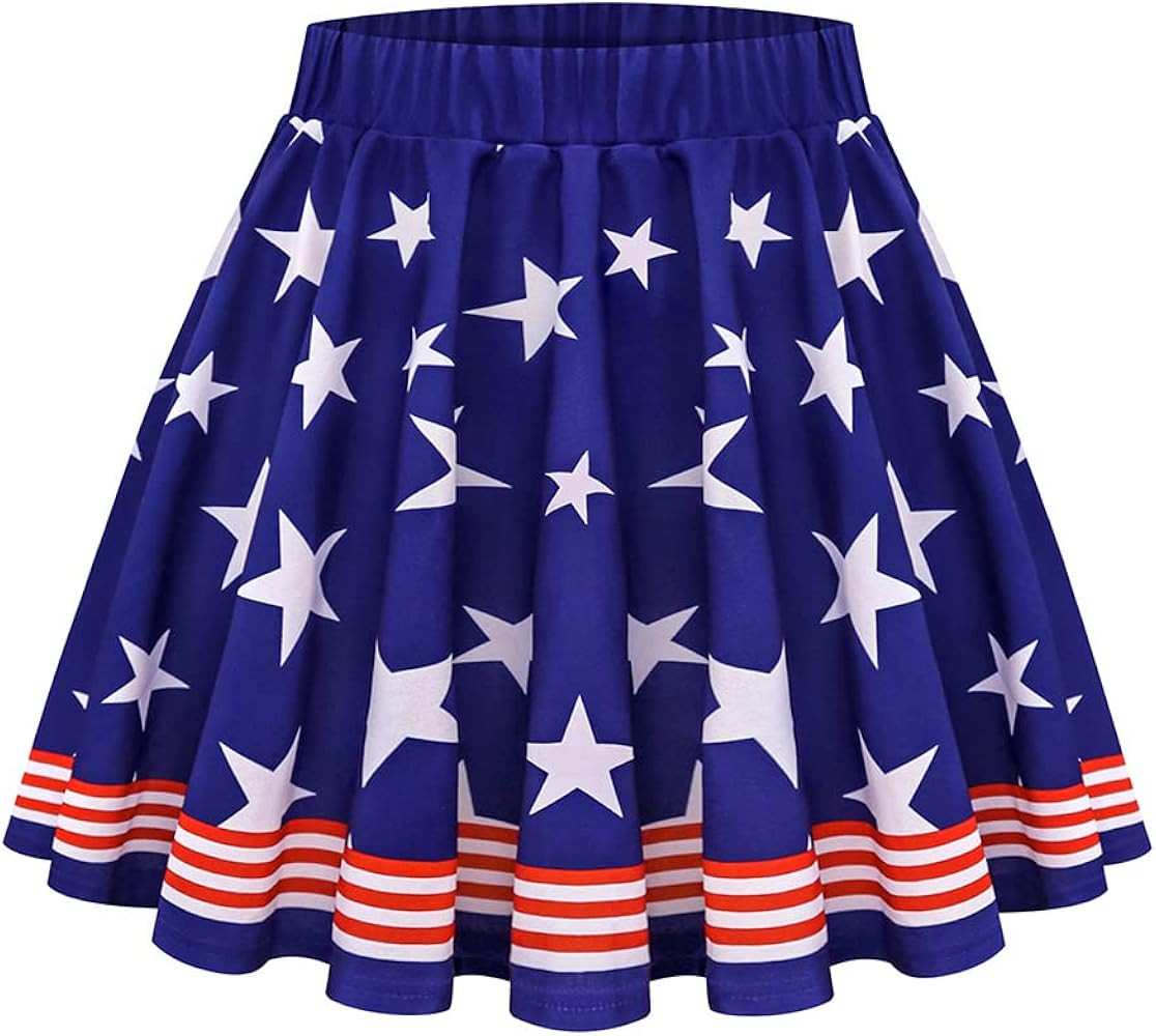 RITERA Plus Size Basic Versatile Stretchy Elastic Waist Flared Casual Mini Skater Skirt/Pleated P... | Amazon (US)