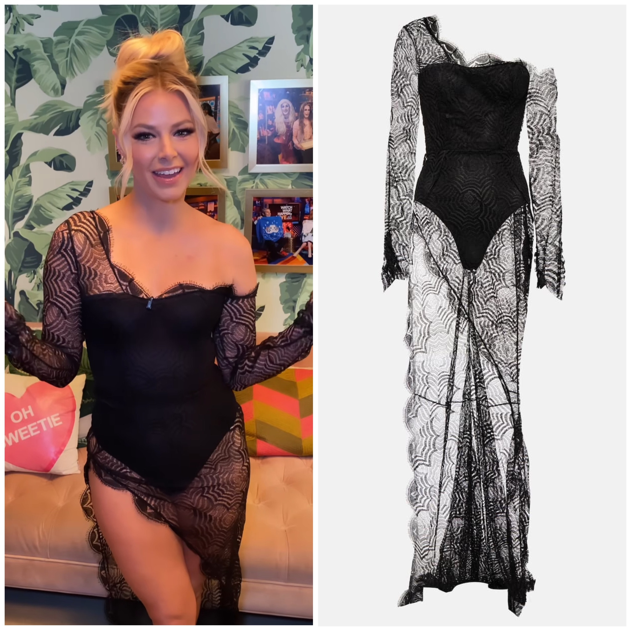 Ariana Madix’s Black Lace Dress on Watch What Happens Live 