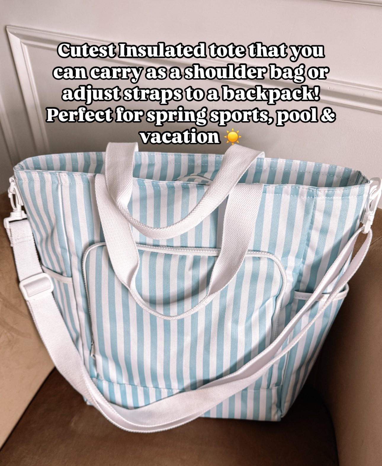 Love this insulated tote from walmart! Wear on your shoulder or as a backpack. Perfect for sports moms, pool days and vacation.



#LTKFindsUnder50 #LTKSwim #LTKFamily