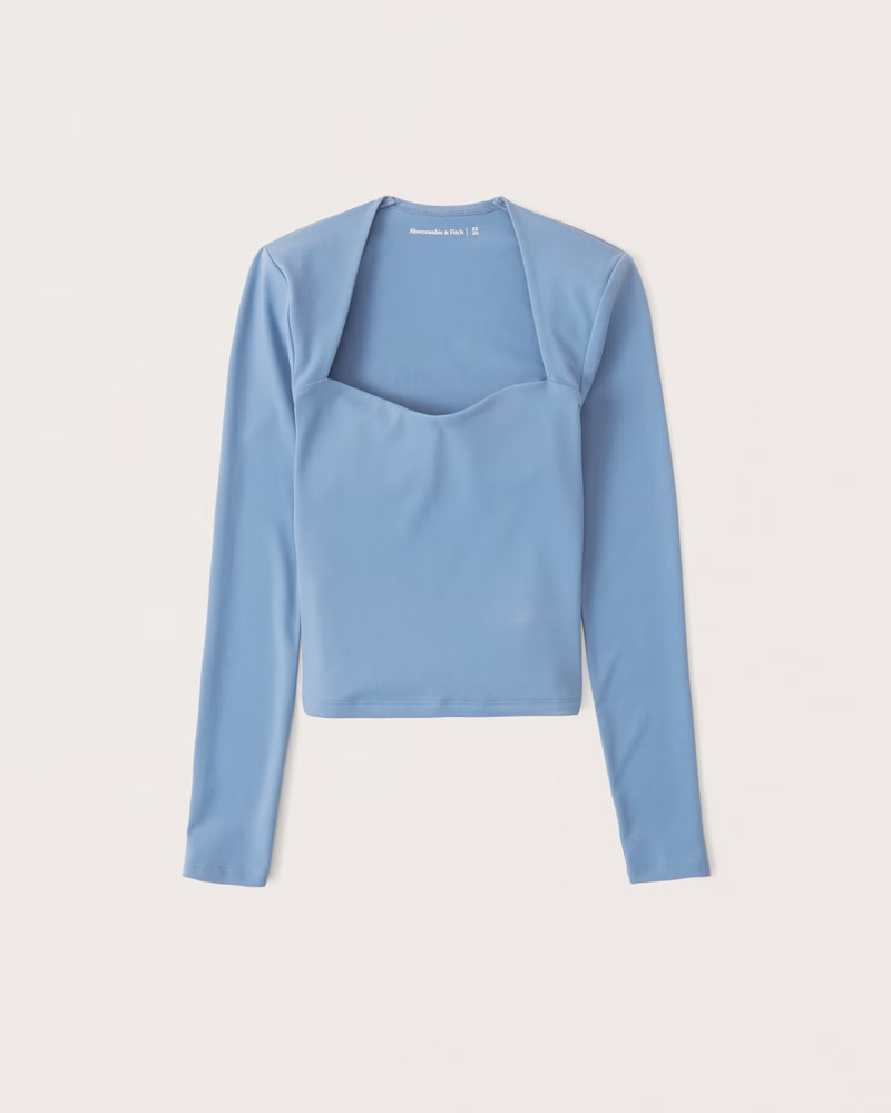 Double-Layered Seamless Fabric Sweetheart Top | Abercrombie & Fitch (US)