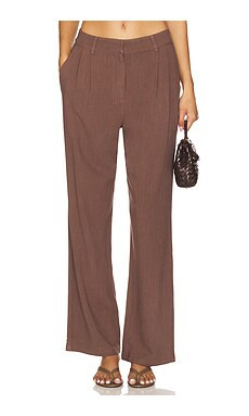 4th & Reckless Macie Linen Trouser in Brown from Revolve.com | Revolve Clothing (Global)