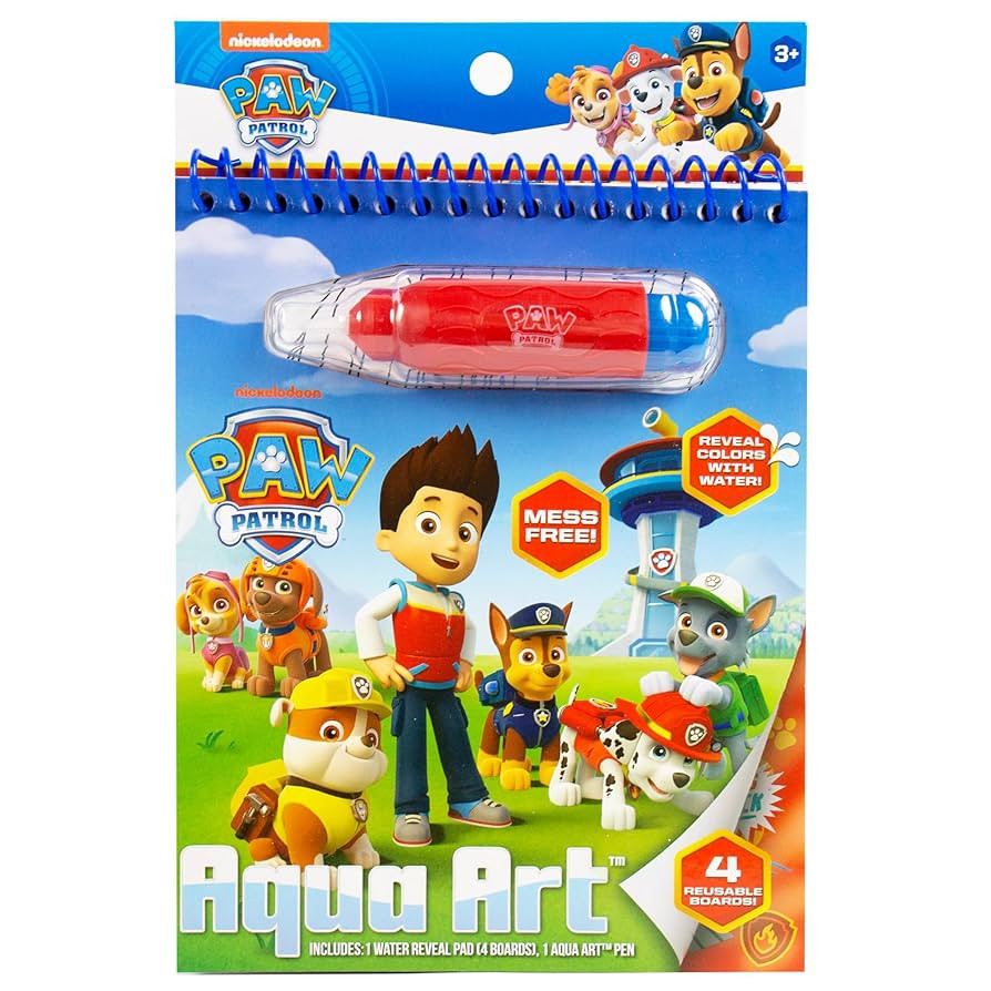 Paw Patrol Aqua Art, Color 4 Reusable Aqua Art Pages with a Water Pen, Reusable No-Mess Toddler A... | Amazon (US)