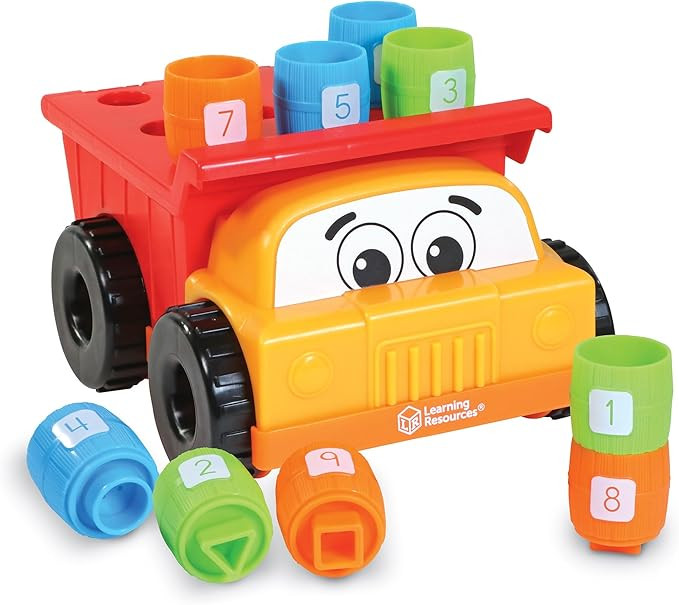Learning Resources Tony the Peg Stacker Dump Truck - 10 Pieces, Ages 18+ months Fine Motor Skills... | Amazon (US)