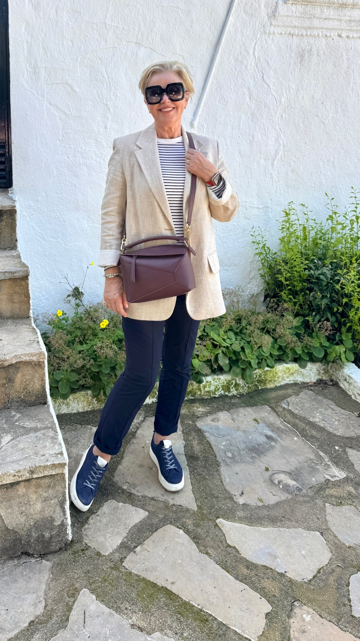 Holiday uniform. Blazer and sneakers  

#LTKOver40 #LTKootd #LTKdayinmylife