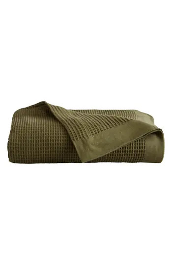 Woven & Weft Soft Cotton All-Season Waffle Weave Throw Blanket in Olive Green at Nordstrom Rack, Size Twin | Nordstrom Rack
