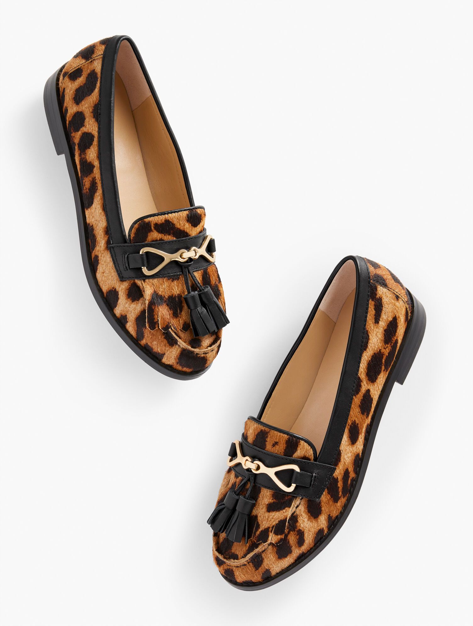 Laura Tasseled Leopard Loafers | Talbots