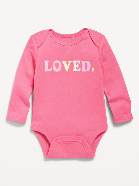 Printed Long-Sleeve Graphic Bodysuit for Baby | Old Navy | Old Navy (US)