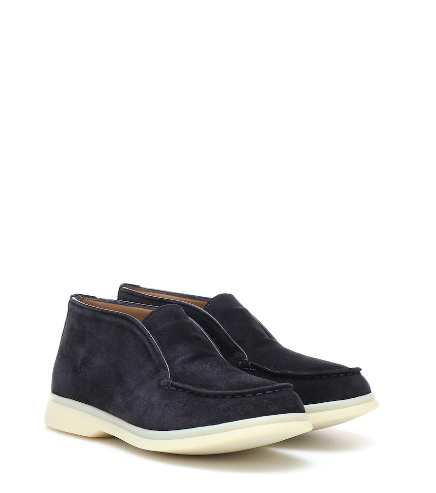 Loro Piana Kids Open Walk suede ankle boots | Mytheresa (US/CA)