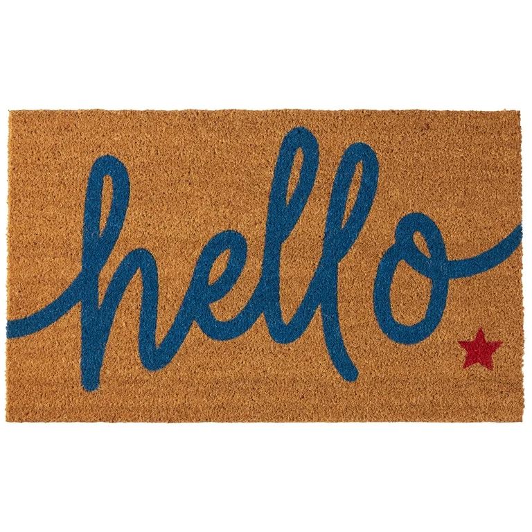 Patriotic Hello Coir Rug, by Way To Celebrate | Walmart (US)