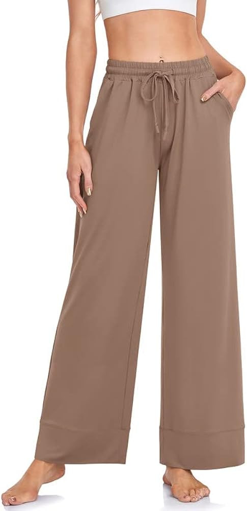 TARSE Wide Leg Yoga Pants for Women Plus Size Palazzo Trousers High Waist Lounge Pajamas Pants Ca... | Amazon (US)