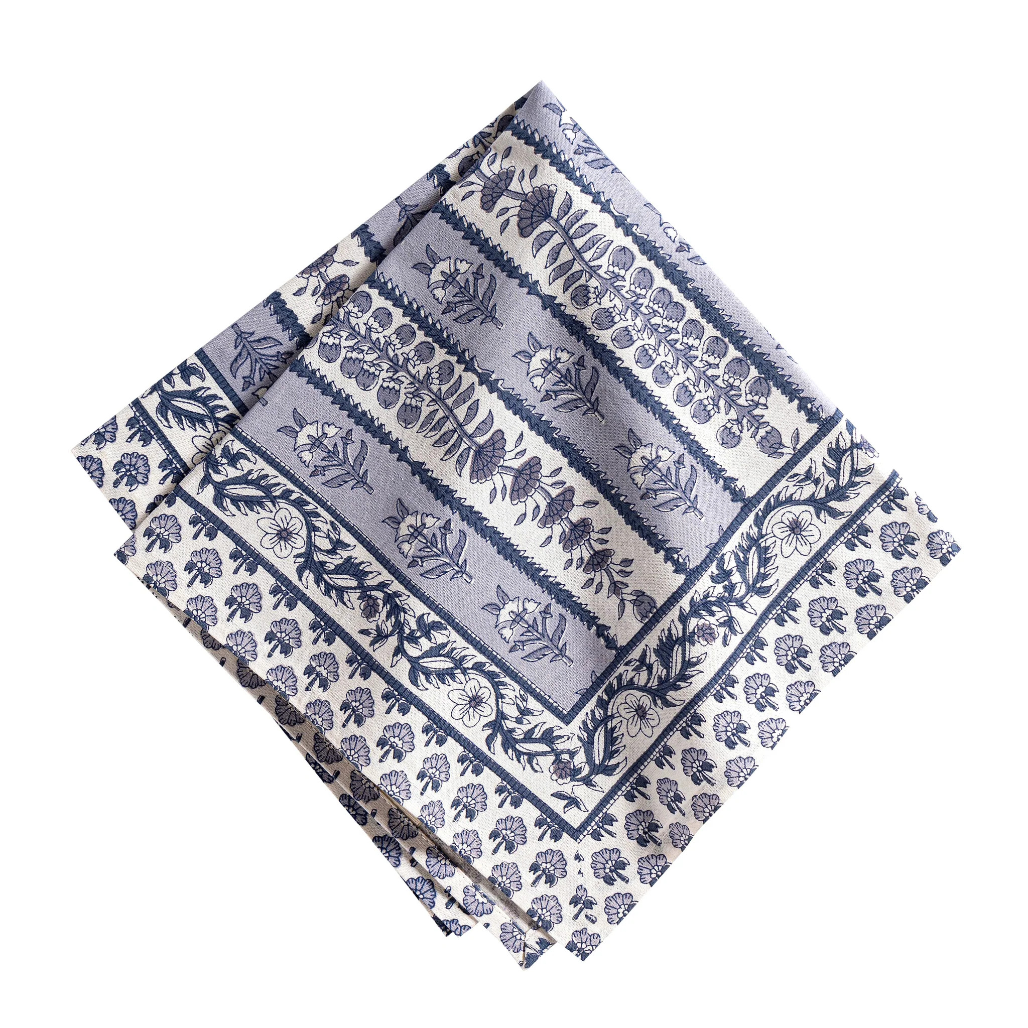 Avignon Napkins Blue & Marine, Set of 6 | Couleur Nature