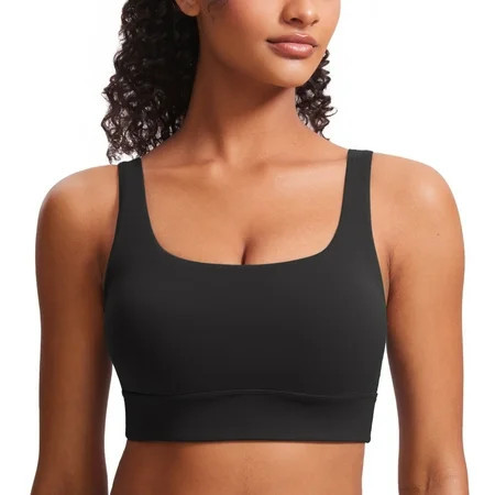 CRZ YOGA Butterluxe U Back Longline Sports Bras for Women Padded Yoga Workout Crop Top | Walmart (US)