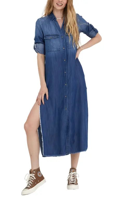 Bella Dahl Denim Shirtdress in Dark Ombre Wash at Nordstrom, Size Small | Nordstrom