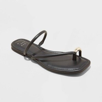 Women's Hanna Toe Ring Thong Sandals with Memory Foam Insole - A New Day™ | Target