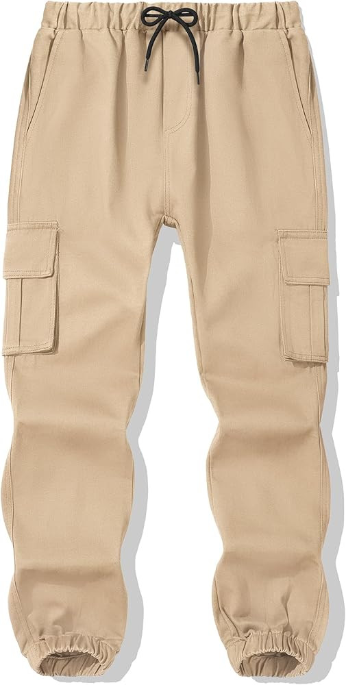 Auranso Boys Cargo Pants Kids Camo Jogger Sweatpants with Pockets Drawstring | Amazon (US)