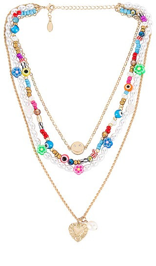 Enchanted Layered Necklace in Multi | Revolve Clothing (Global)
