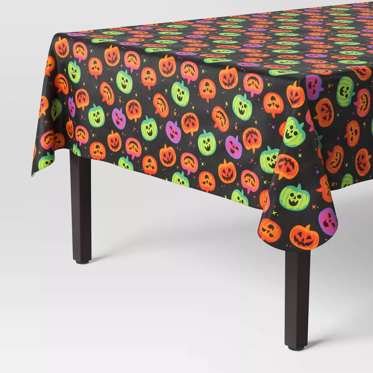 60"x84" Oblong Halloween PEVA Tablecloth Jack-o-Lanterns - Hyde & EEK! Boutique™ | Target