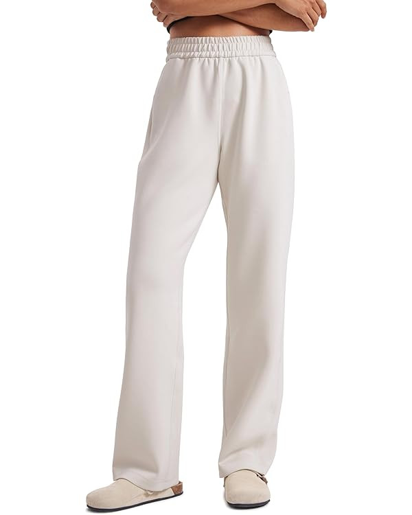 CRZ YOGA SoftAura Wide Leg Casual Sweatpants Women 29"/31" - Modal Lounge Travel Casual Pants wit... | Amazon (US)