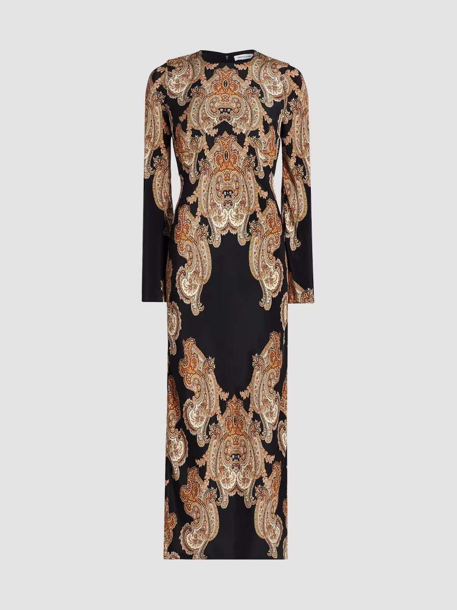 Women's Lupita Printed Silk-Blend Maxi Dress - Black Multi - Size 00 | Saks Fifth Avenue