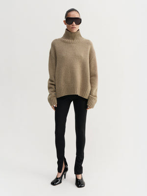 Nola Turtleneck Sweater, hazel | Almada Label