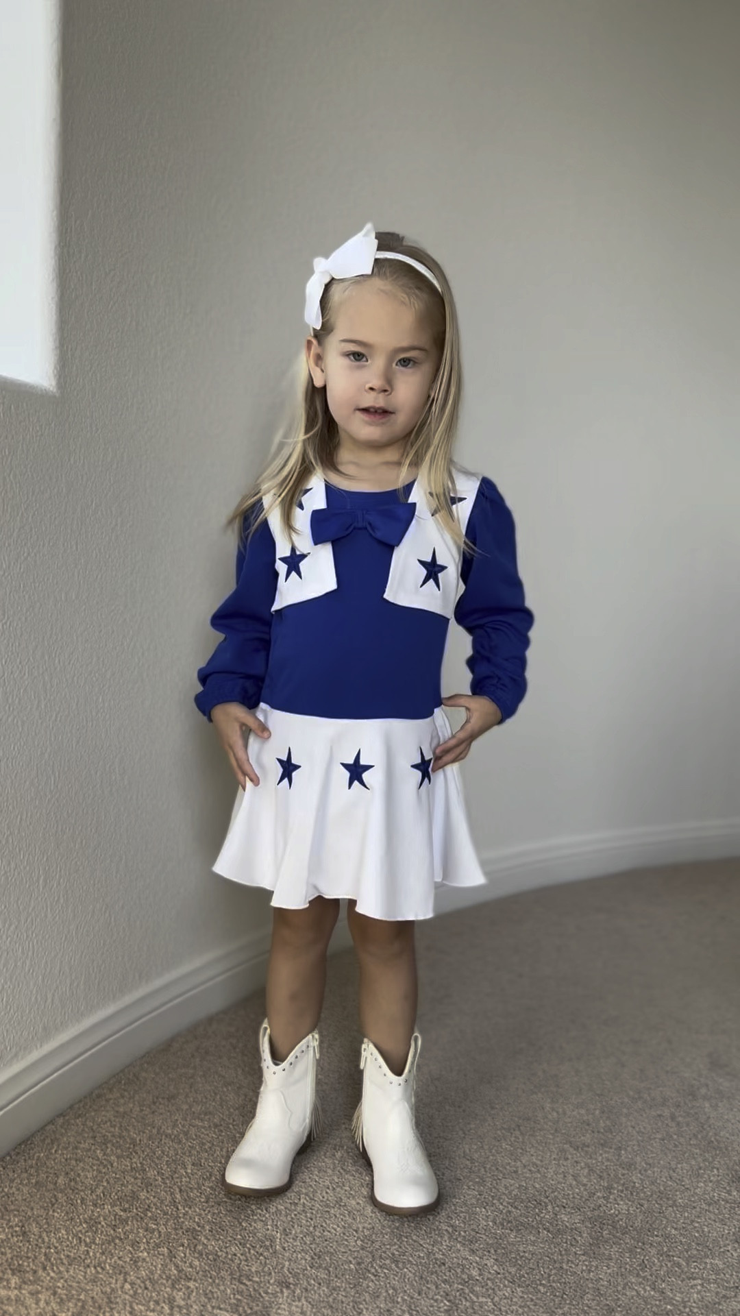 Toddler DCC uniform costume // Dallas Cowboys Cheerleaders 

#LTKKids #LTKBaby #LTKHalloween
