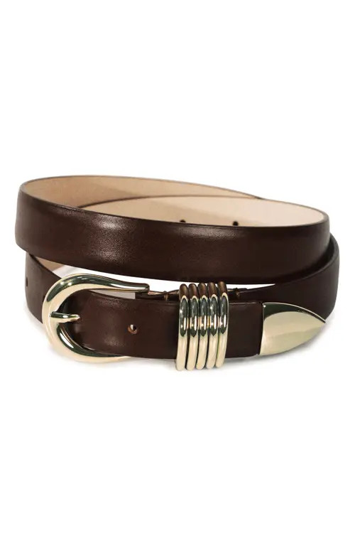 Déhanche Hollyhock Leather Belt in Marrone at Nordstrom, Size Large | Nordstrom