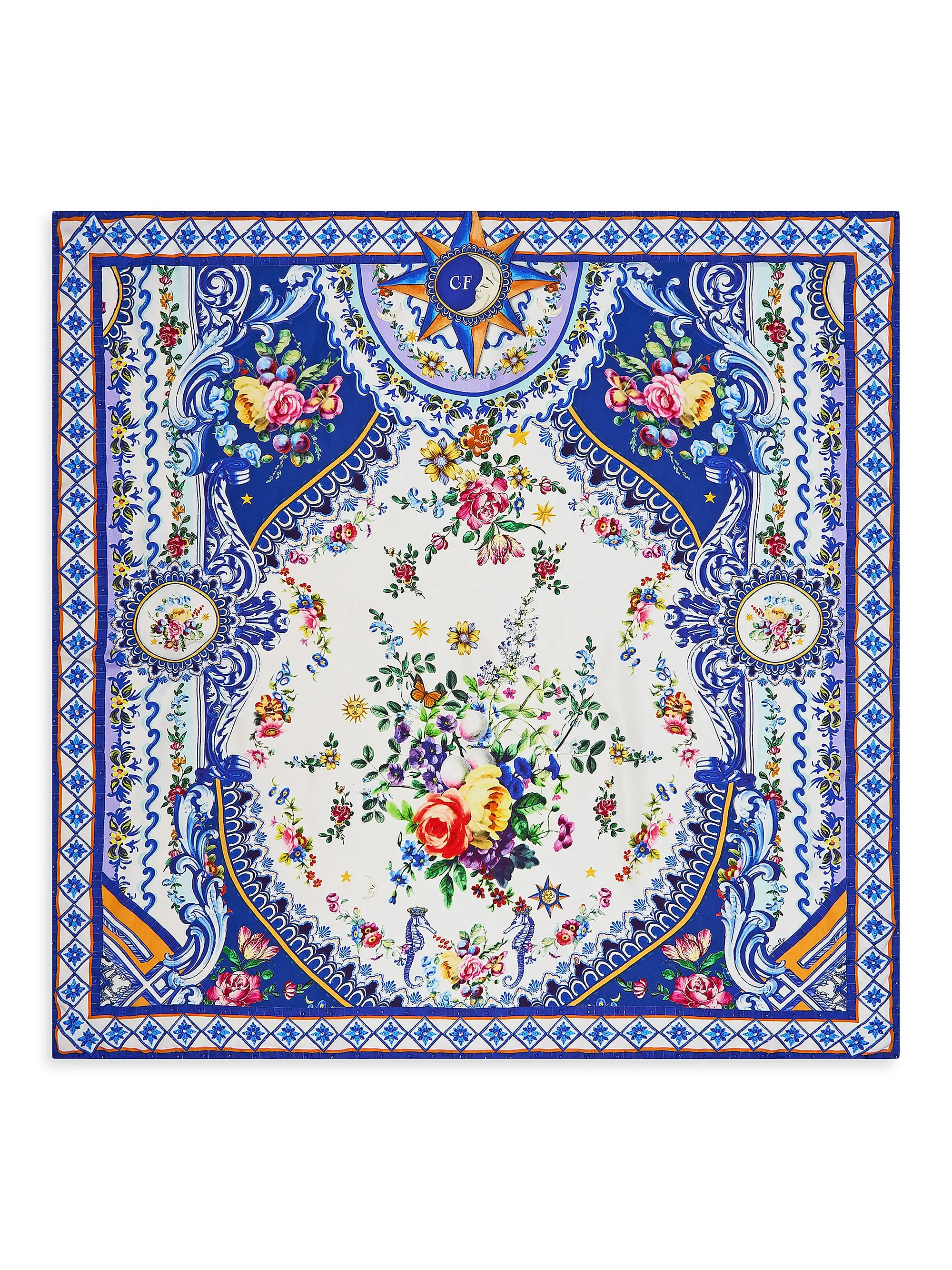 Tiles Darls Large Floral Silk Square Scarf | Saks Fifth Avenue