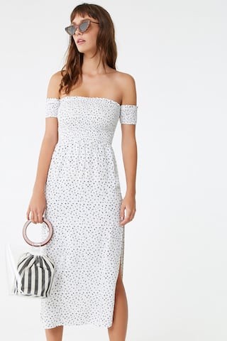 Floral Print Smocked Maxi Dress | Forever 21 (US)