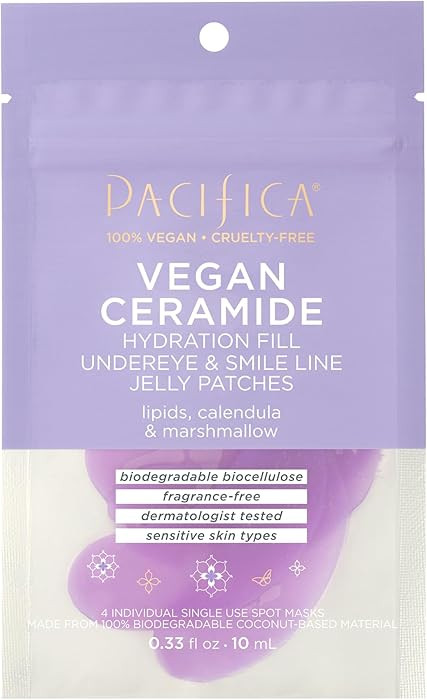 Pacifica Undereye Mask Vegan Ceramide Hydrating Jelly Eye Patches - Under Eye & Smile Line Masks ... | Amazon (US)