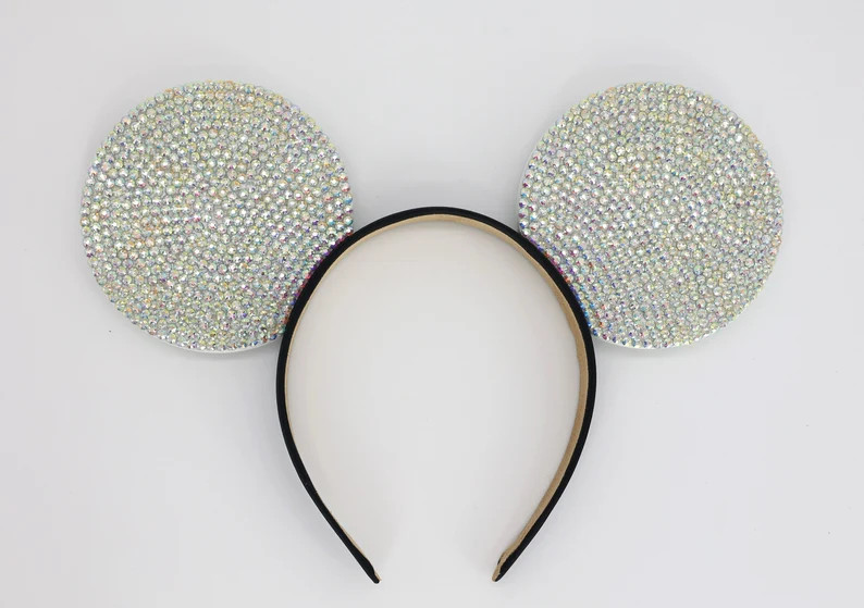3D Iridescent Full Rhinestone Mouse Ears - Etsy | Etsy (Global)
