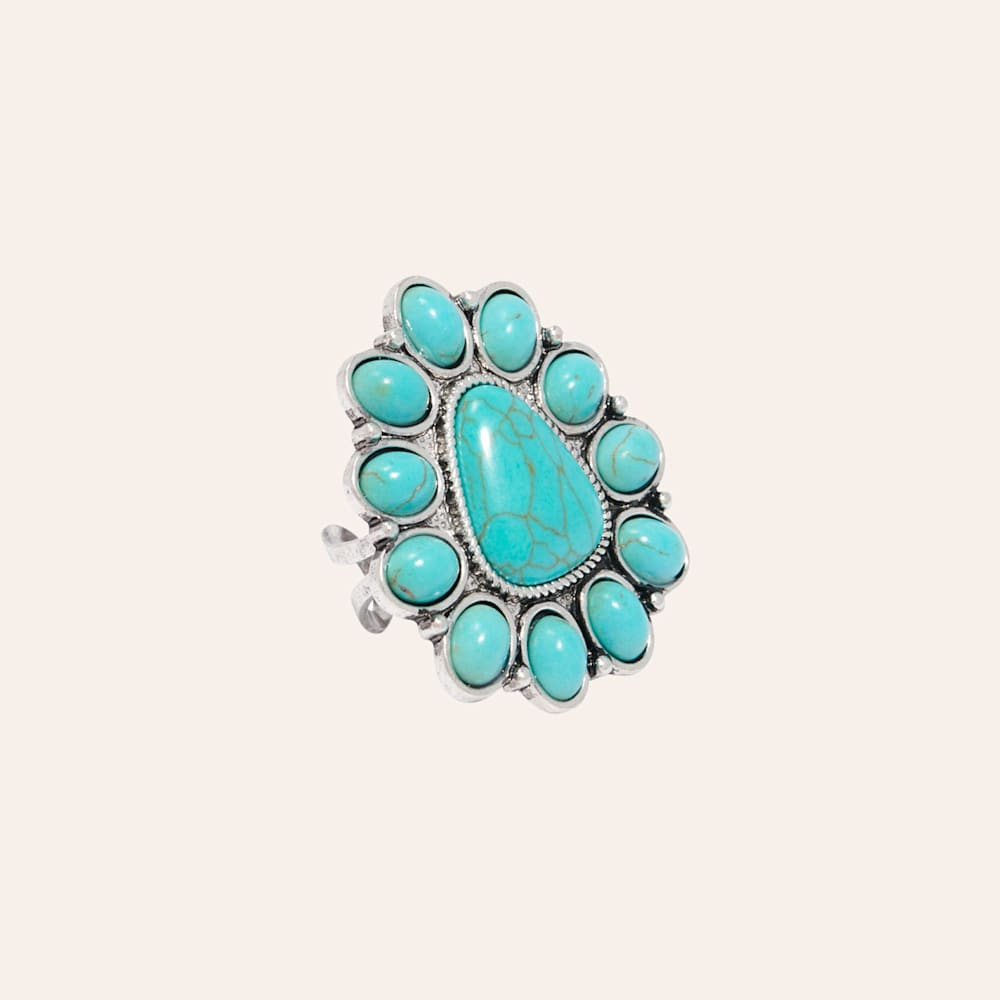 806 by Pink Panache Turquoise Triangle Concho Ring | Cavender's