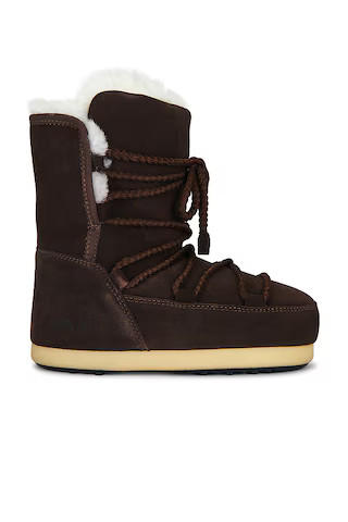 MOON BOOT Evx Shearling Boot in Dark Brown from Revolve.com | Revolve Clothing (Global)