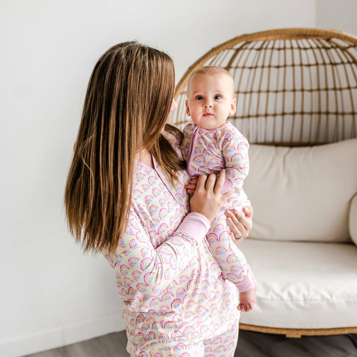 Pastel Rainbows Women's Pajama Top | Little Sleepies