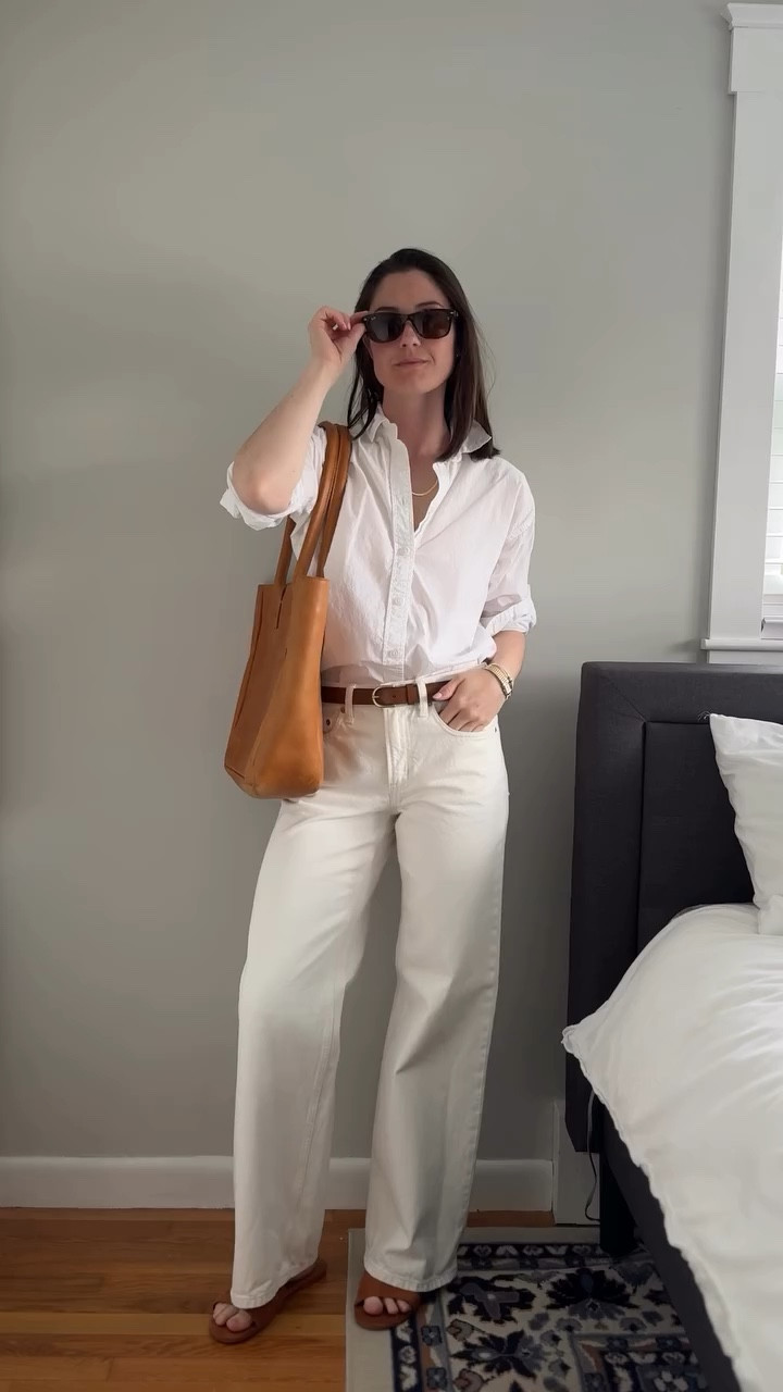 Which outfit are you choosing - black or brown accessories? 🖤🤎 

Spring 2026 outfit | white button down outfit | ootd | outfit inspiration 

Follow @seacoaststyle for more outfit ideas and style inspo ✨

#LTKootd #LTKgrwm