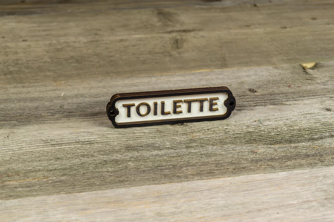 Toilette Door Sign, Toilet Door Sign, Door Plaque, Vintage Style, Railway Style, Retro Style, Cab... | Etsy (US)