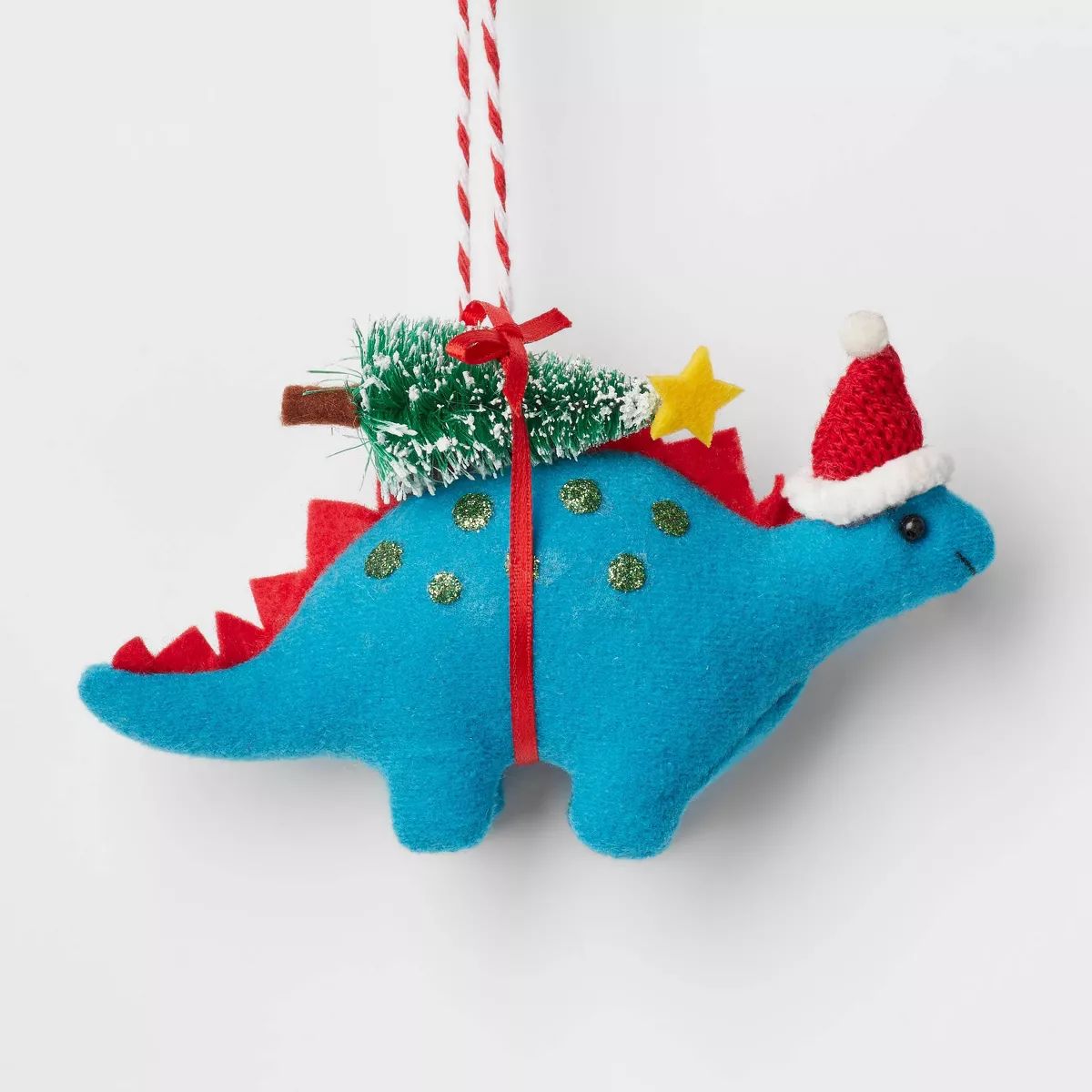 Fabric Stegosaurus with Tree Christmas Tree Ornament Blue - Wondershop™ | Target